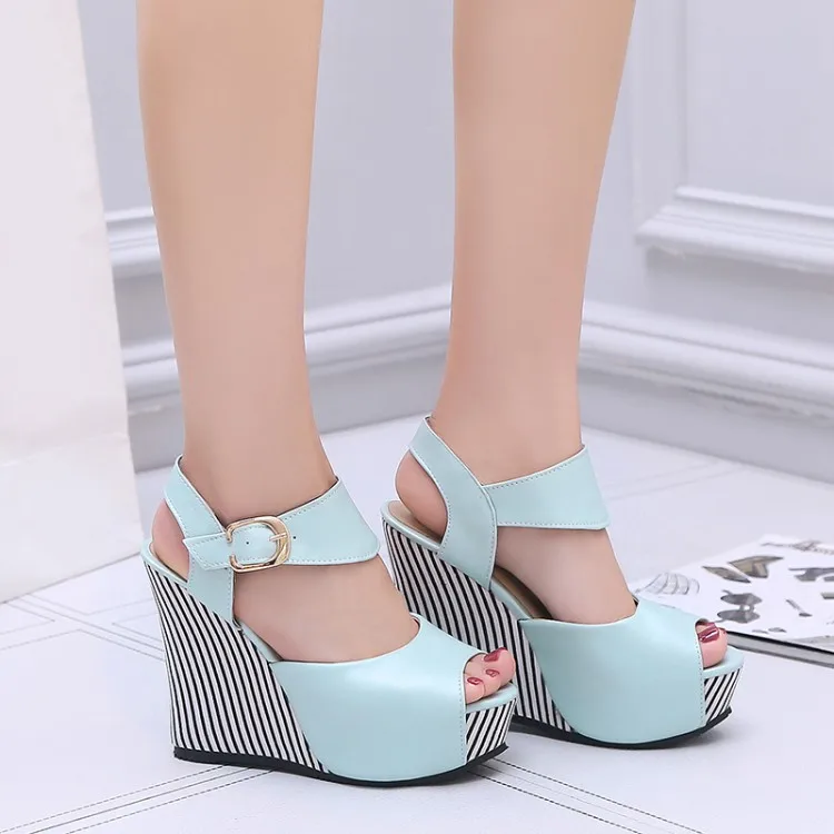 Big Size 11 12 13 14 wedges shoes for women sandals women shoes woman ladies summer Fish mouth slope heel sandals