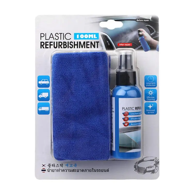 

Automotive Interior Restoration 100ml Leather Restorer For Cars Automotive Interior Cleaning Retreading Agent With Towel