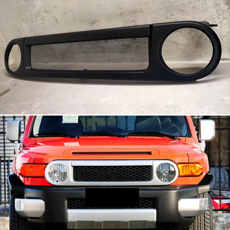 

Для Toyota FJ Cruiser 2010 2011 2012 2013 2014 2015 2016 17 лет гоночная решетка гриль кузова комплект аксессуары FRP матовый черный