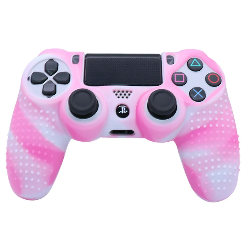Miękki silikonowy antypoślizgowy futerał ochronny na PS4 skórka na kontroler Gamepad Case akcesoria do gier wideo Joystick pokrywa dla PS4 Skin