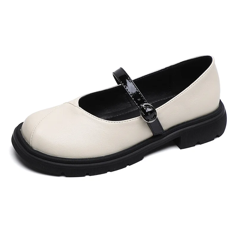 Gorasion Women Thick-soled Mary Jane 2025 New Summer One-line Shoe Women Shallow Mouth Round Toe Soft Sole Thick Heel Pumps