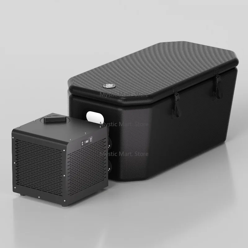 حمام ثلج مربع قابل للنفخ من مادة PVC قابل للطي مع حوض مبرد مياه صغير، حوض استحمام بارد يغرق مع فلتر مبرد