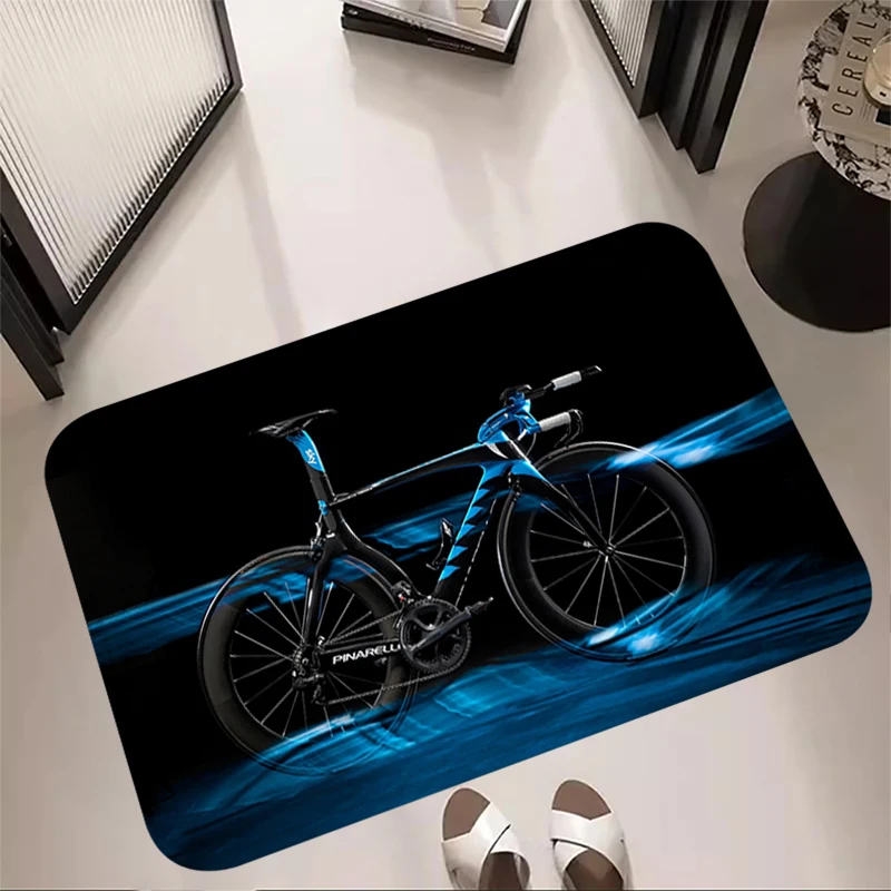 Bedroom Mat Pinarello Doormats Non-slip Bicycle Hallway Carpet Kitchen Bike Floor Mat Flannel Living Room Decor Bathroom Rugs