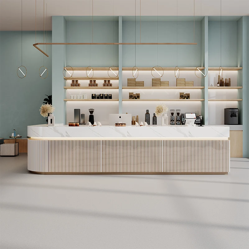 الحليب الشاي متجر بار المياه بار صفحة الخروج الأبيض قوس الرخام التجاري بسيط الحديثة متجر الحلوى الزاوية المخصصة #2