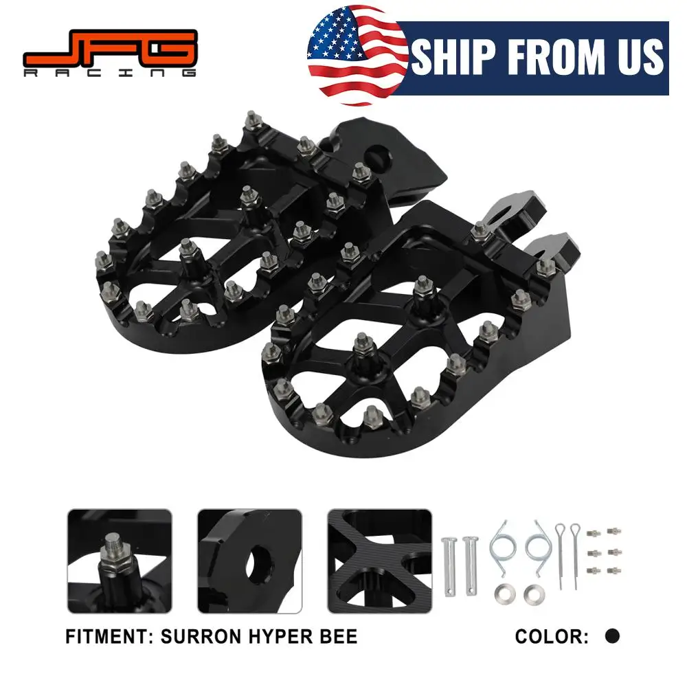 For SURRON hyper bee Motorcycles Foot Pegs Electric Dirt Bike Rest Pedal Set spring and teeth Motocross Off-Road Motor Parts
