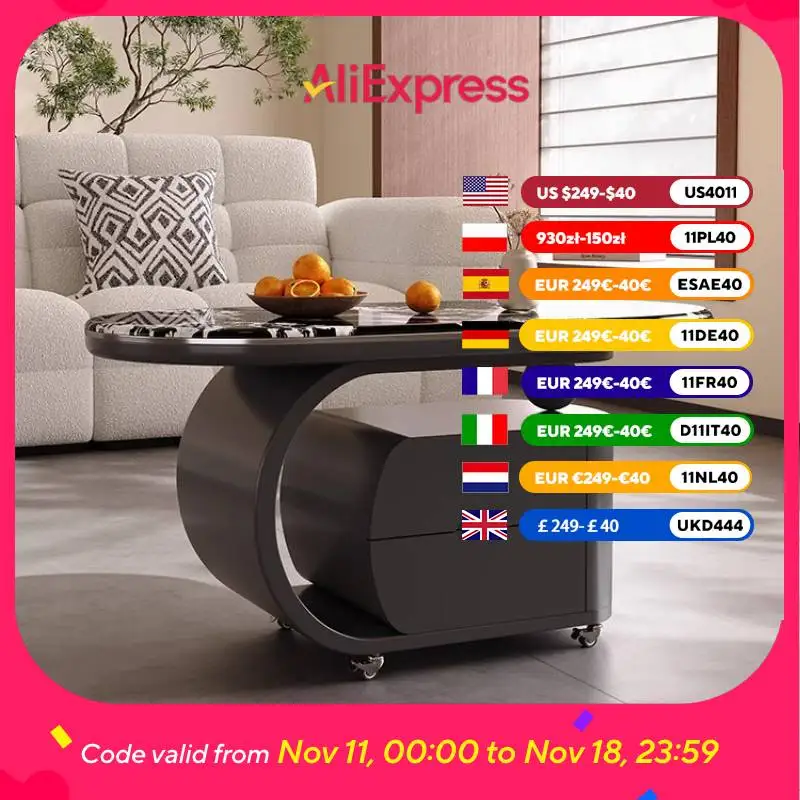 

European Style Luxury Coffee Tables High Quality Space Saving Coffee Tables Living Room Nordic Table Basse Luxe Furniture Home