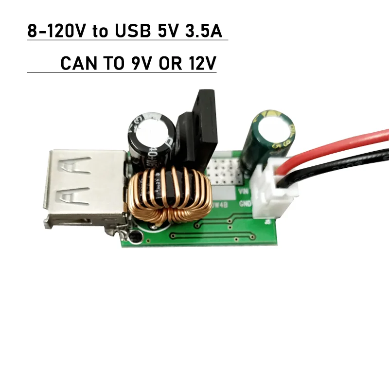 DC-DC Buck Converter 8V-120V 96V 84V 72V 60V 48V 36V to 5V 9V 12v 15V 19V 24V Voltage Regulated USB Power Charging CAR Battery