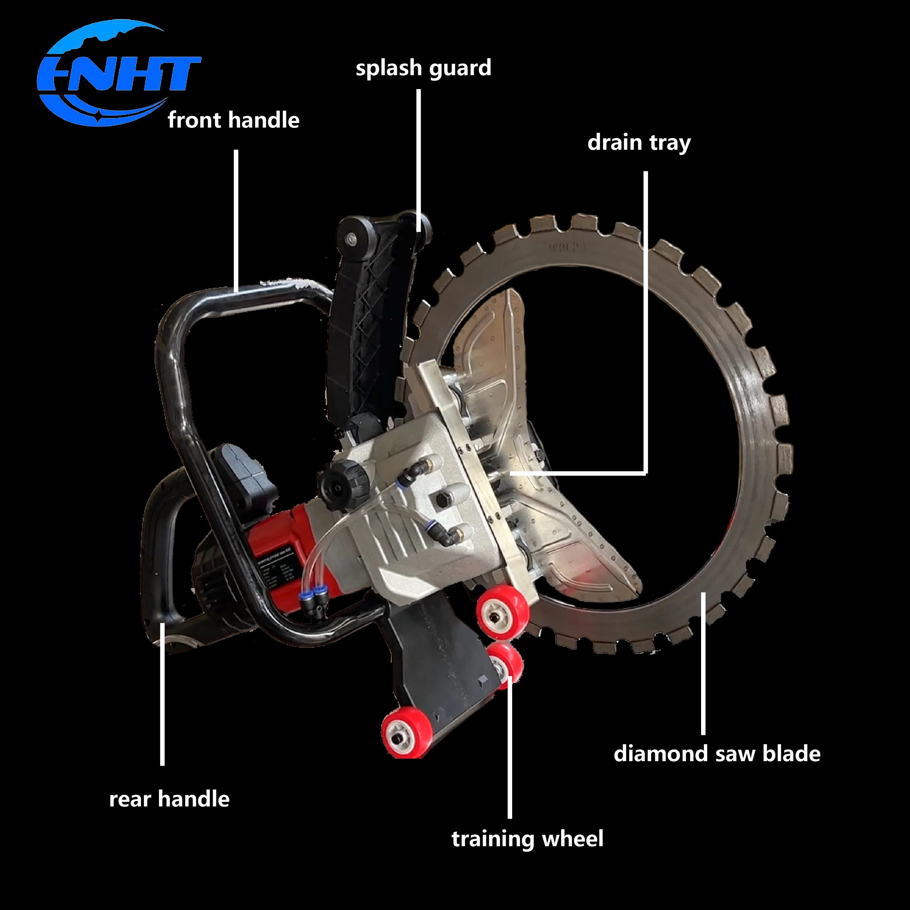 Portable Electric Handheld Circular Saw with 410/520/600mm Blades 8900W Power 30-50cm Depth for Wall & Road Concrete Cutting