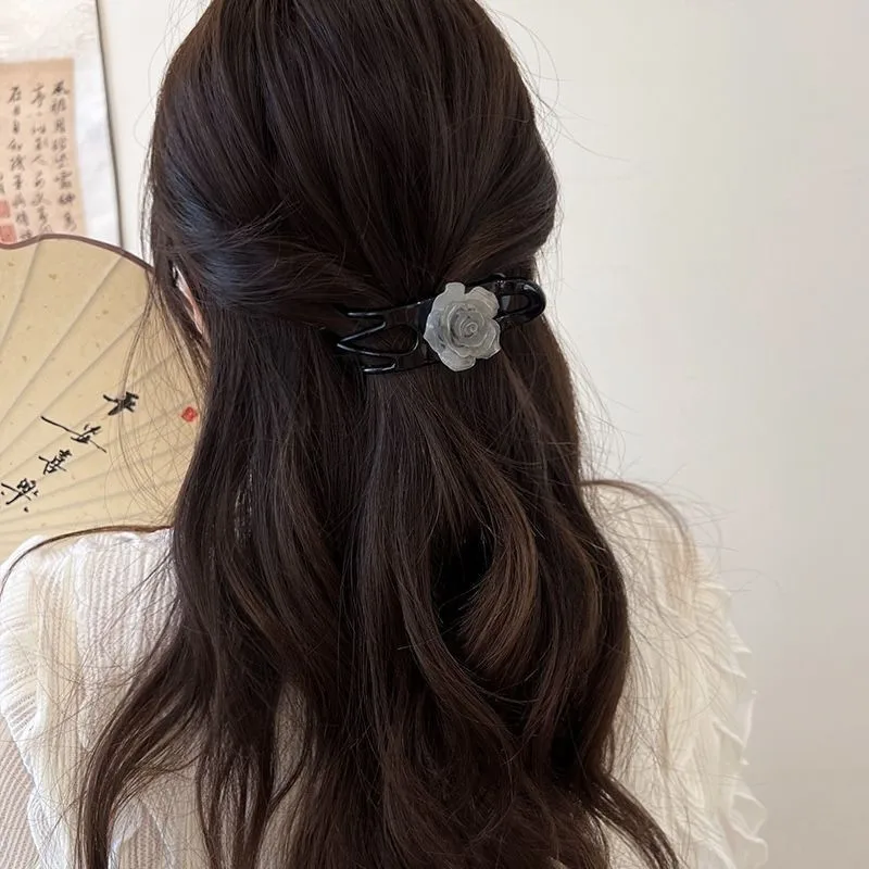 Floral Hair Claw Elegant Lady Barrettes Hair Claw Clip for Women Female Fashion Hair Styling Tool Accessories Headdress Headwear