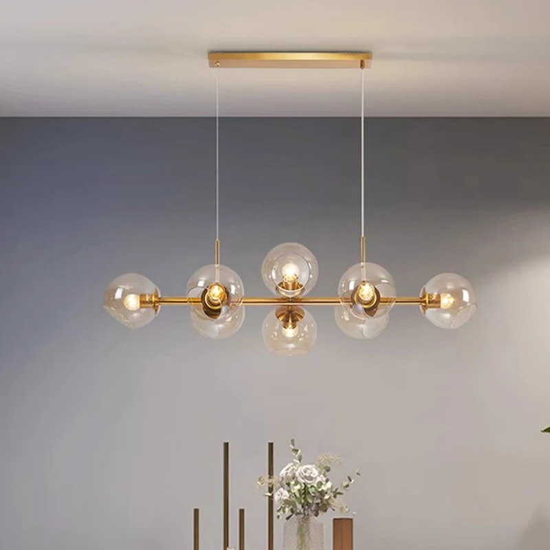 Nordic Home Decor ห้องรับประทานอาหารโคมไฟจี้ไฟในร่มโคมไฟเพดานแขวนโคมไฟระย้าโคมไฟสําหรับห้องนั่งเล่น