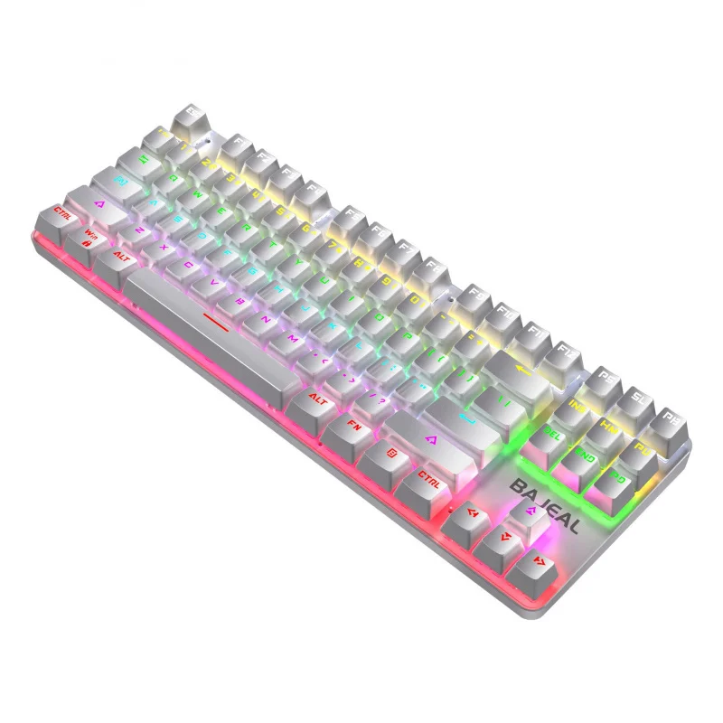 

BAJEAl K200Two-Tone87Key Blue Switch Mechanical Keyboard USBComputer Game Shaft Puller with Shaft Puller Tool