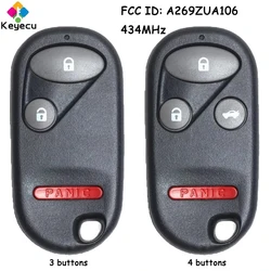 Chiave per auto telecomando KEYECU con 3 4 pulsanti 433MHz 434MHz per Honda Accord 1994-1997 Civic 1996-2000 Fob FCC ID: muslimate