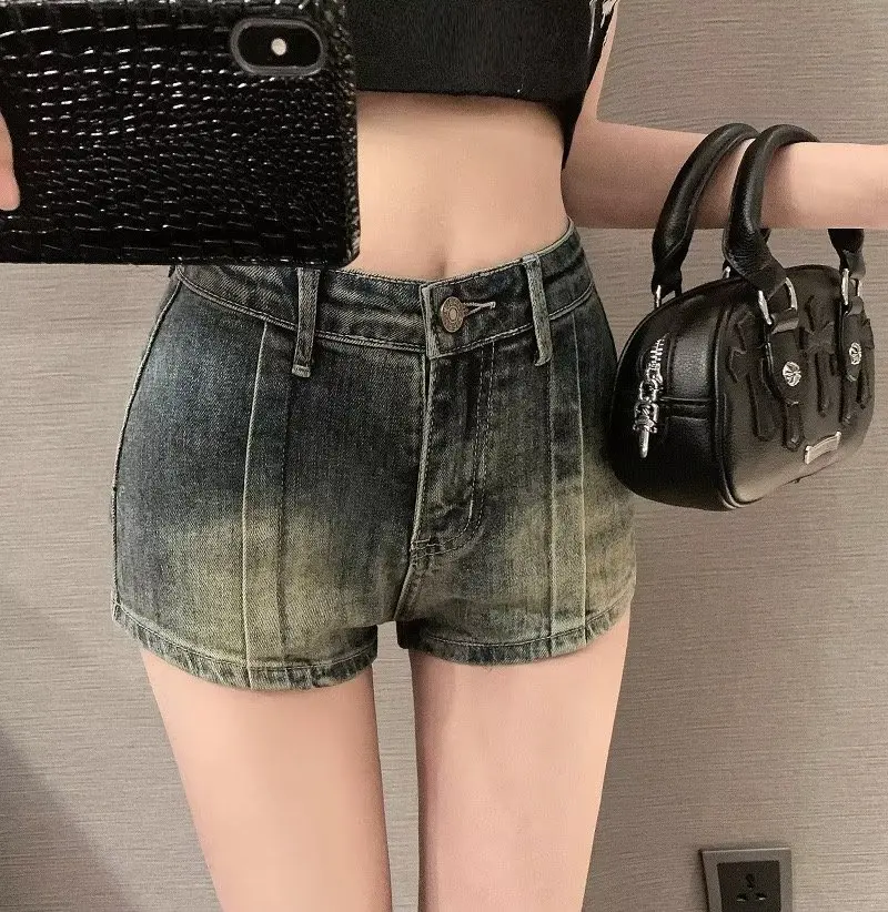 المرأة الدنيم السراويل Y2k الجينز للمرأة كبيرة الحجم شورتات جينز ملابس الصيف Jorts Coquette منخفضة الارتفاع الجينز يرفع الأرداف الفضفاضة