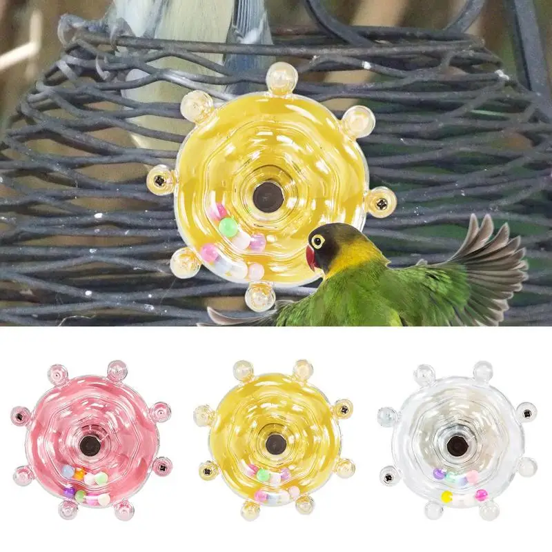 Bird Swivel Wheel Toy Rotating Wheel Swivel Toy For Parrot Parrot Rotating Bird Interactive Wheel Toy For Parakeets