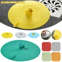 Silicone Floor Drain Removable Portable Cover Cartoon Deodorising Bathroom Sink Filter Sewer Silicone Mat