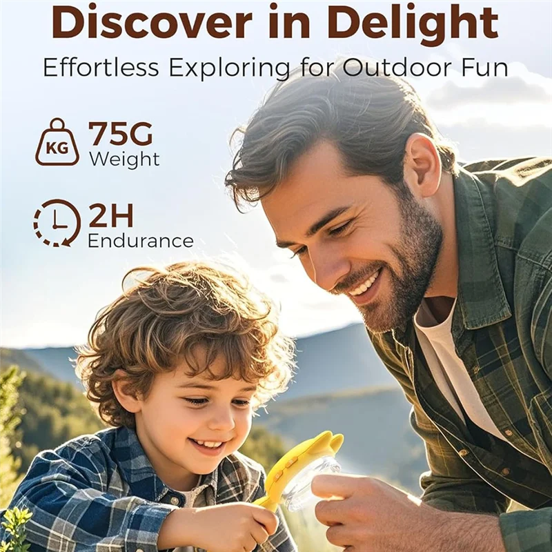 Microscópio para crianças - Tela LCD de 2 polegadas com 8 luzes LED Mini escopo infantil portátil - Aprendizagem para crianças