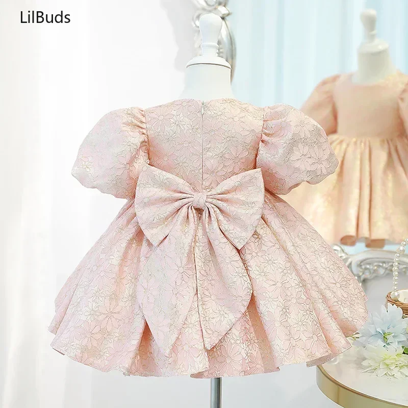 Infant Christening Dresses Boutique Clothes Brand Baby Royal Lolita Princess Girls Spanish Floral Dress Girl's Ceremonial Dress