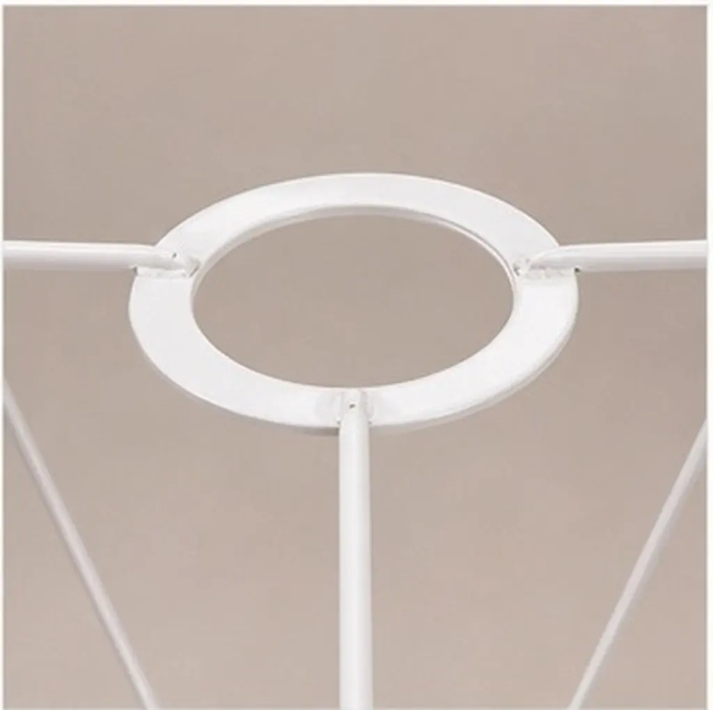Geometric Wire Lampshade Frame Iron Industrial Drum Style Cage Lamp Shade Holder for Living Room Kitchen Office Farmhouse DIY