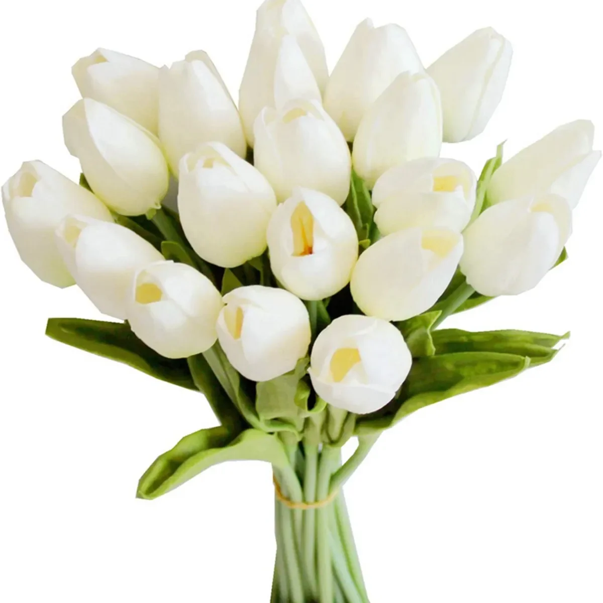 

10PCS Artificial Flower Real Touch Tulip Scrapbooking Vase for Decor Wedding Garden Rose Arch Garland Mothers Day Bouquet Fern
