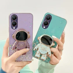 For vivo V2024 V2028 V2026 V2027 V2029 V2070 V2110 V2042 V2034 Astronaut Fold Stand Transparent Cover