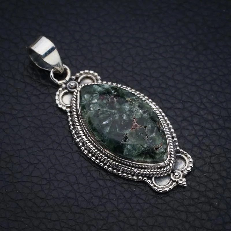 

StarGems Seraphinite Handmade 925 Sterling Silver Pendant 1.75" F4314