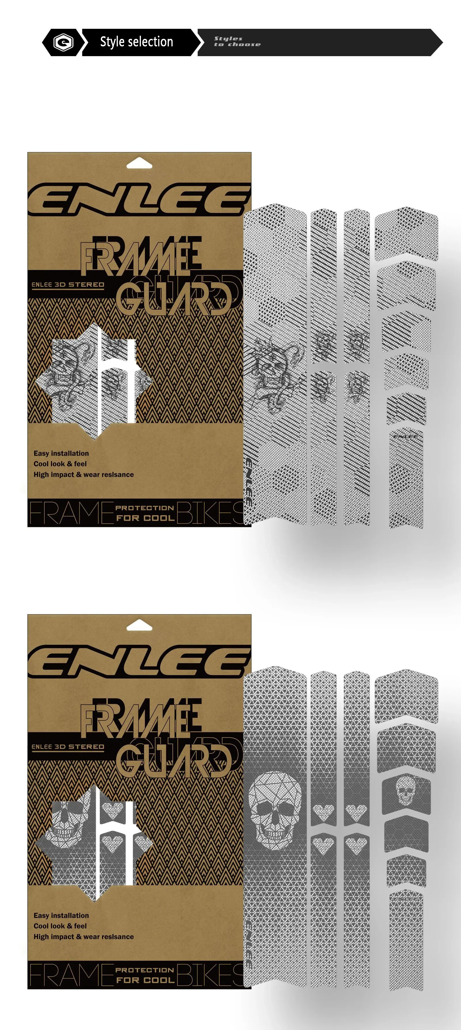 Enli Full Set 3D 3M Fahrradrahmen-Schutzfolie, verschleißfest und hinterlässt keine Spuren, Mountainbike-Rahmen-Schutzfolie – Detail 13