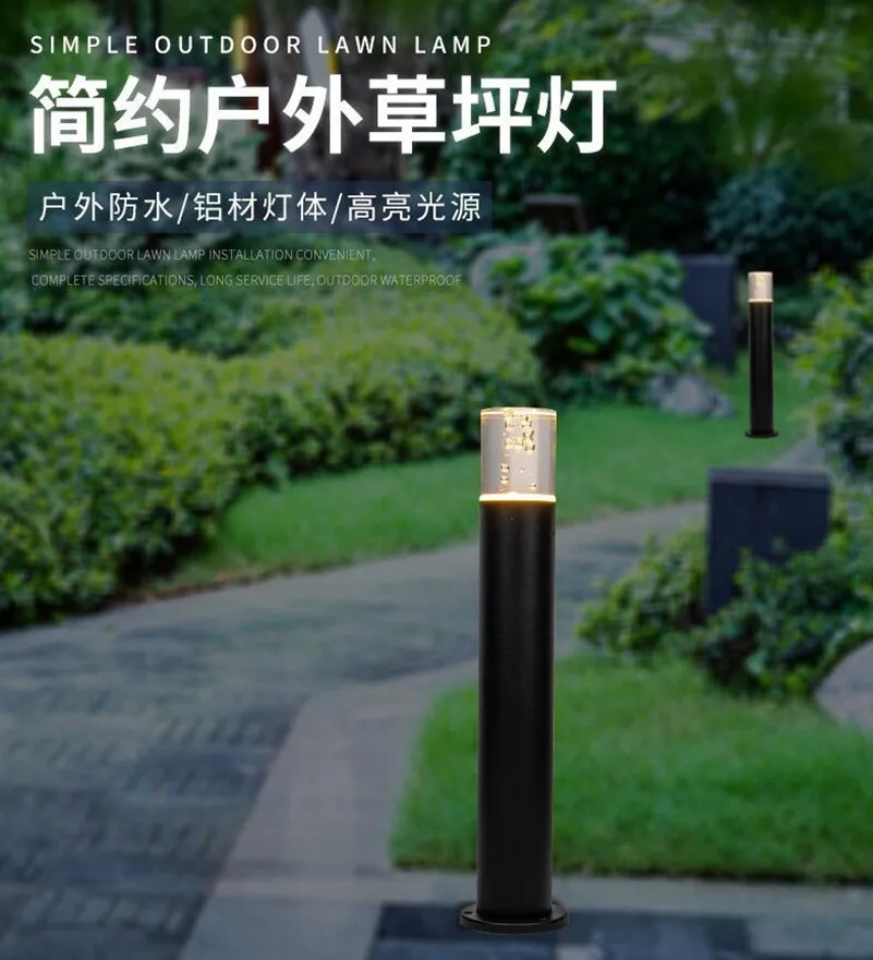 Modern LED Garden Light IP68 12V/85-265V LED Lawn Lamps Aluminum Outdoor Courtyard Villa Landscape Road Lighting