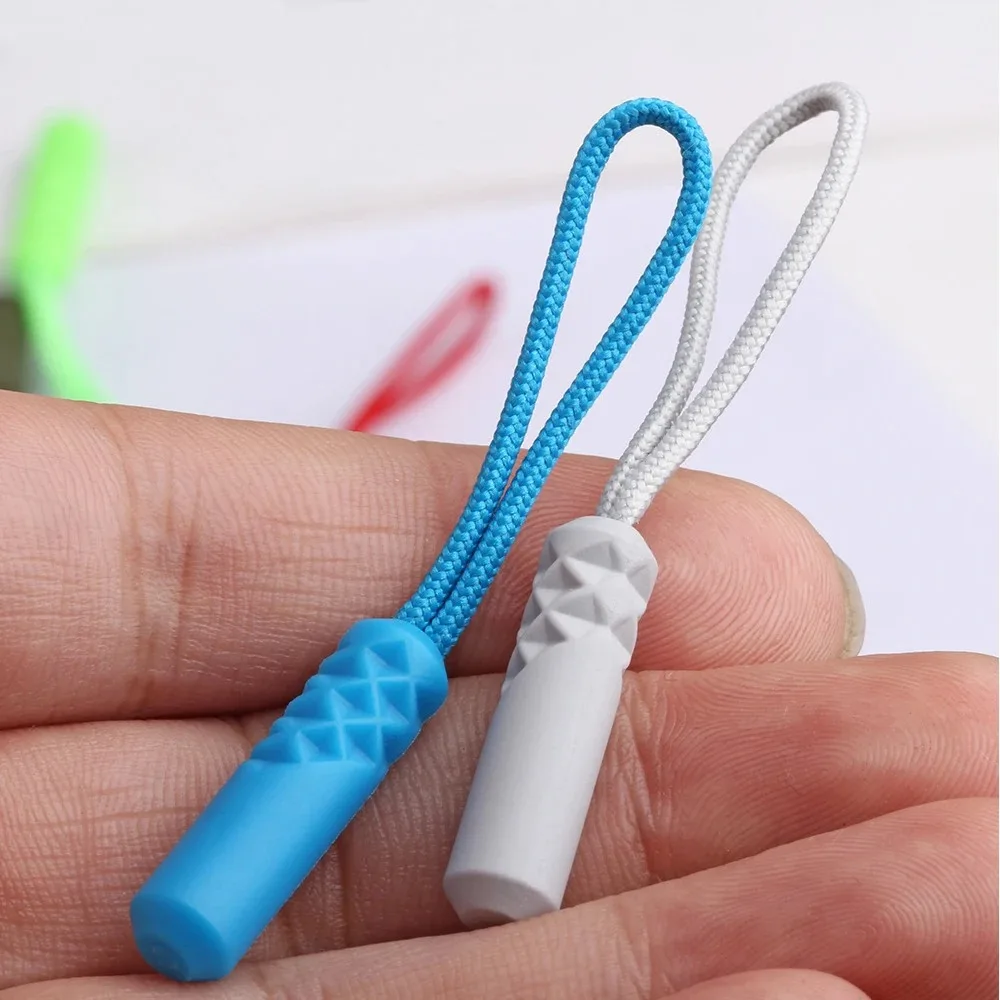 10 Color Zippers Pull Puller End Fit Rope Tag Replacement Clip Broken Buckle Fixer Suitcase Tent Backpack Zipper Cord