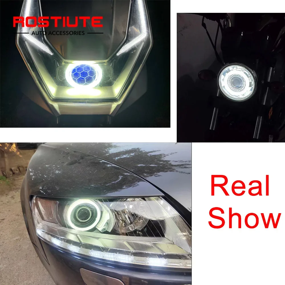 Lampu katun cincin Halo Led Angel Eyes lampu depan mobil aksesoris lampu siang hari lampu mobil EDL untuk motor Offroad 4X4