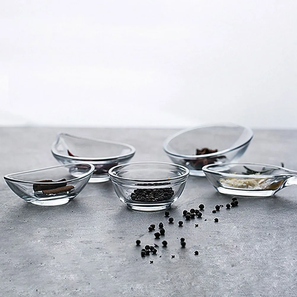 

Набор из 2 стеклянных соусниц премиум-класса: элегантные креативные тарелочки для соевого соуса, приправ и гарниров