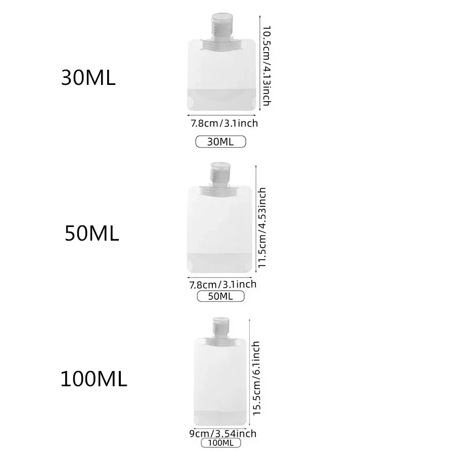 Cube d'emballage de voyage pour soins de la peau, sac de sous-emballage cosmétique, articles de toilette, shampooing, échantillon de gratitude, organisateur de poudres, 3 pièces par ensemble