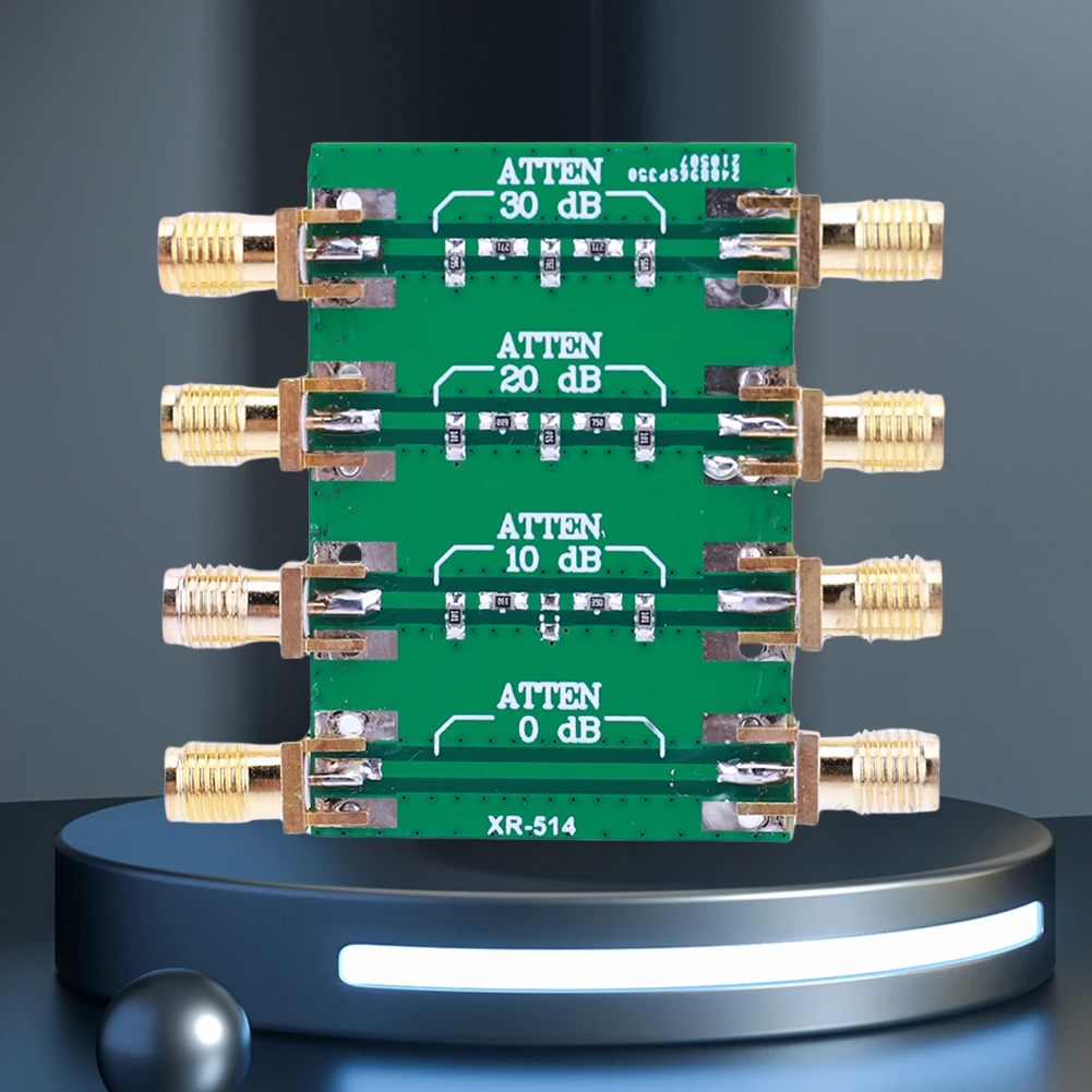 SMA Double Female Head Radio Frequency Fixed Attenuator Module Board DC-4.0GHz SMA Attenuator Set 50ω 0dB 10dB 20dB 30dB