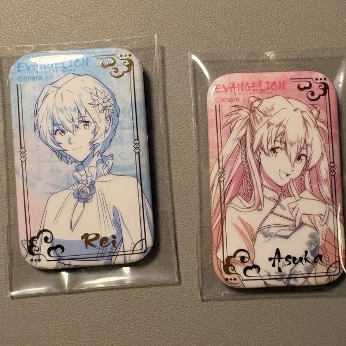 Neon Genesis Evangelion EVA Square Badge Rei Ayanami Anime Character Cartoon Brooch Pin Anime Collectible Badge Exquisite Gift
