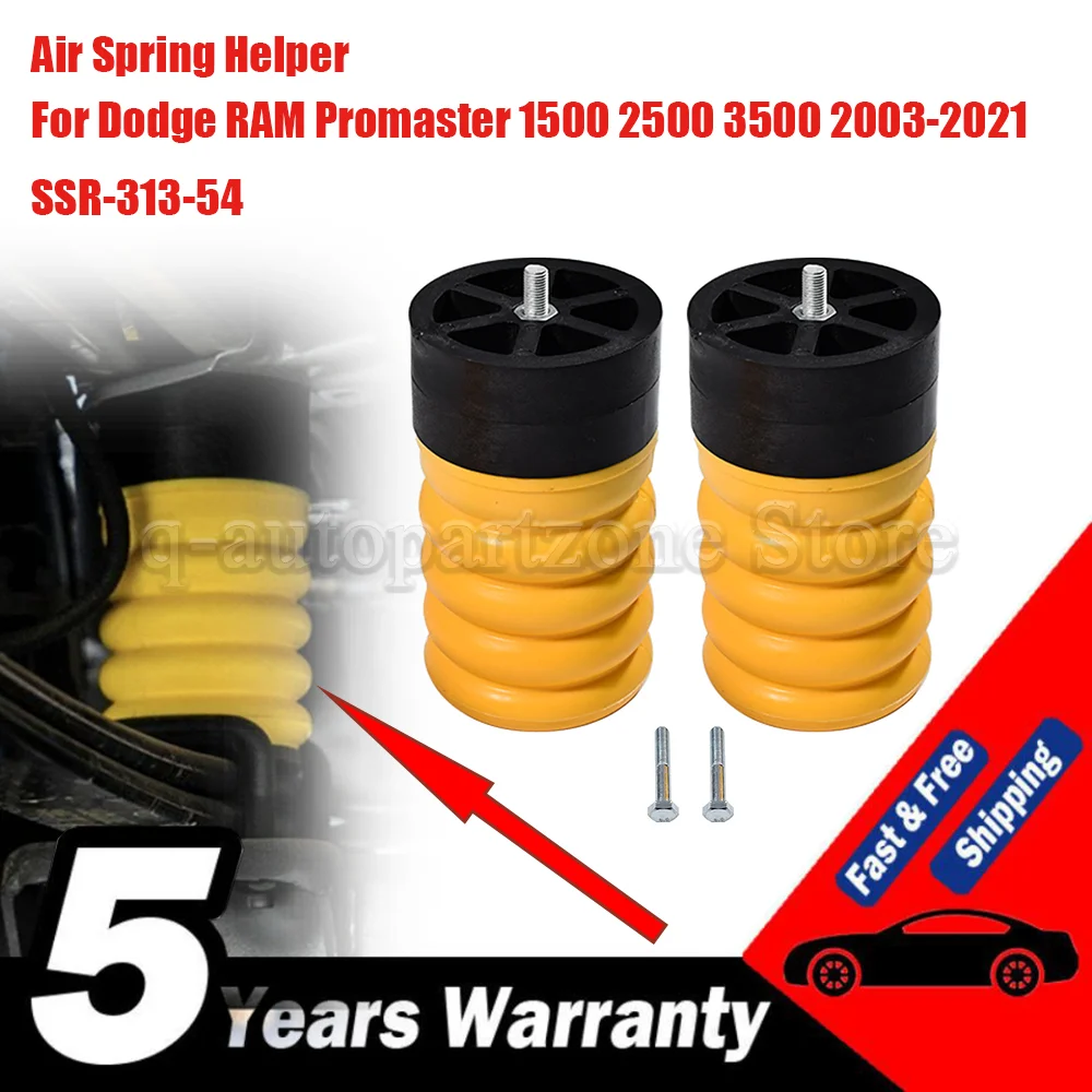 

For Dodge RAM Promaster 1500 2500 3500 2003-2021 SSR-313-54 2PCS Air Spring Helper Kit Rear Suspension Support System