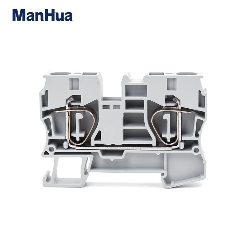 10Pcs ST-10 Din Rail Terminal Blocks Connectors Return Pull Type Spring Electrical Wiring Connection Terminal Blocks Screwless