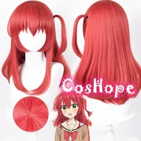 Anime Kita Ikuyo Cosplay Wig 50cm Pre Styled Red Wig Cosplay Anime Cosplay Wigs Heat Resistant Synthetic Wigs