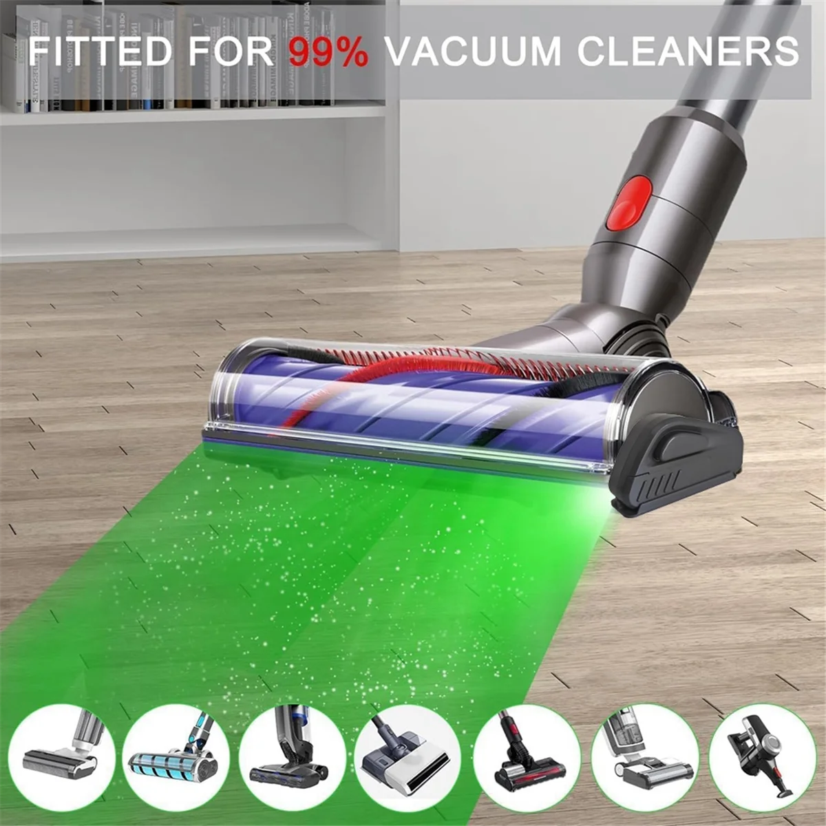 2 pçs aspirador de pó luzes com bateria pet cabelo gatos cão pele poeira display lâmpada led universal peças vácuo