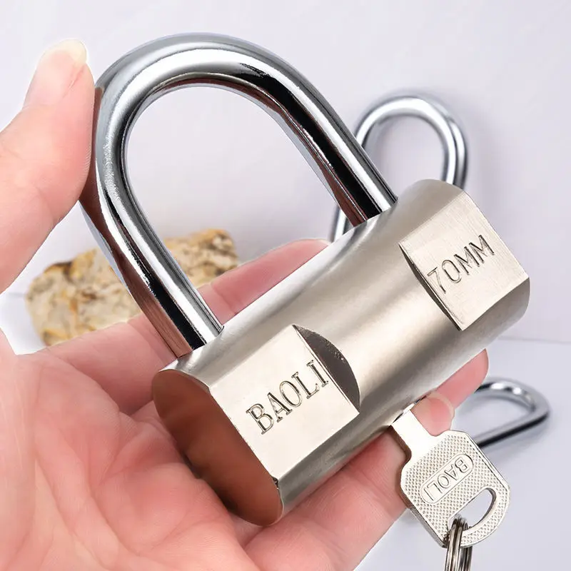 New! High quality For Stainless Waterproof Gate Locks Steel Heavy Duty Padlock Rust Proof Safely Anti-theft Padlock with Keys
