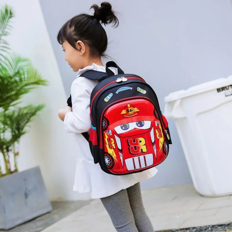 Disney Pixar Cars Backpack Orthopedics School Bags for Boy Waterproof Backps Teenager Cartoon Schoolbags Kids Christmas Gift