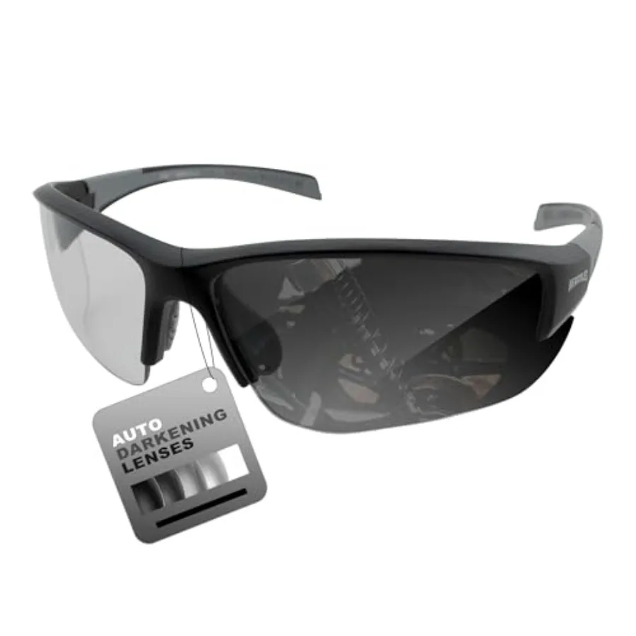 

Global Vision Hercules 7 Safety Sunglasses Photochromic Auto-Darkening Clear to Smoke Lens ANSI Z87.1