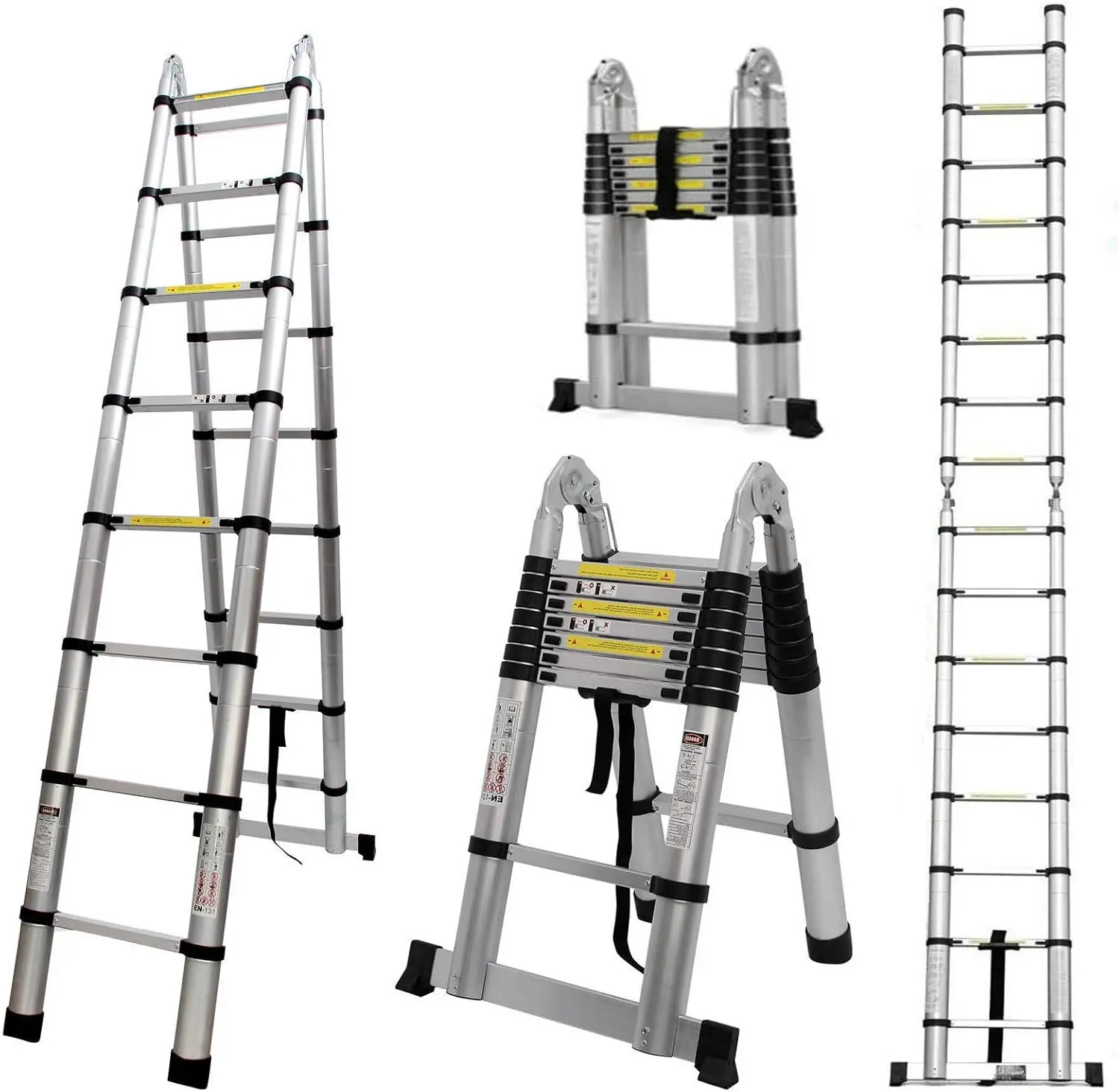 

Telescoping Ladder 16ft Extension Ladder A-Frame Ladders for Home with Ladder Stabilizer Multi-Purpose As 8.5ft A-frame