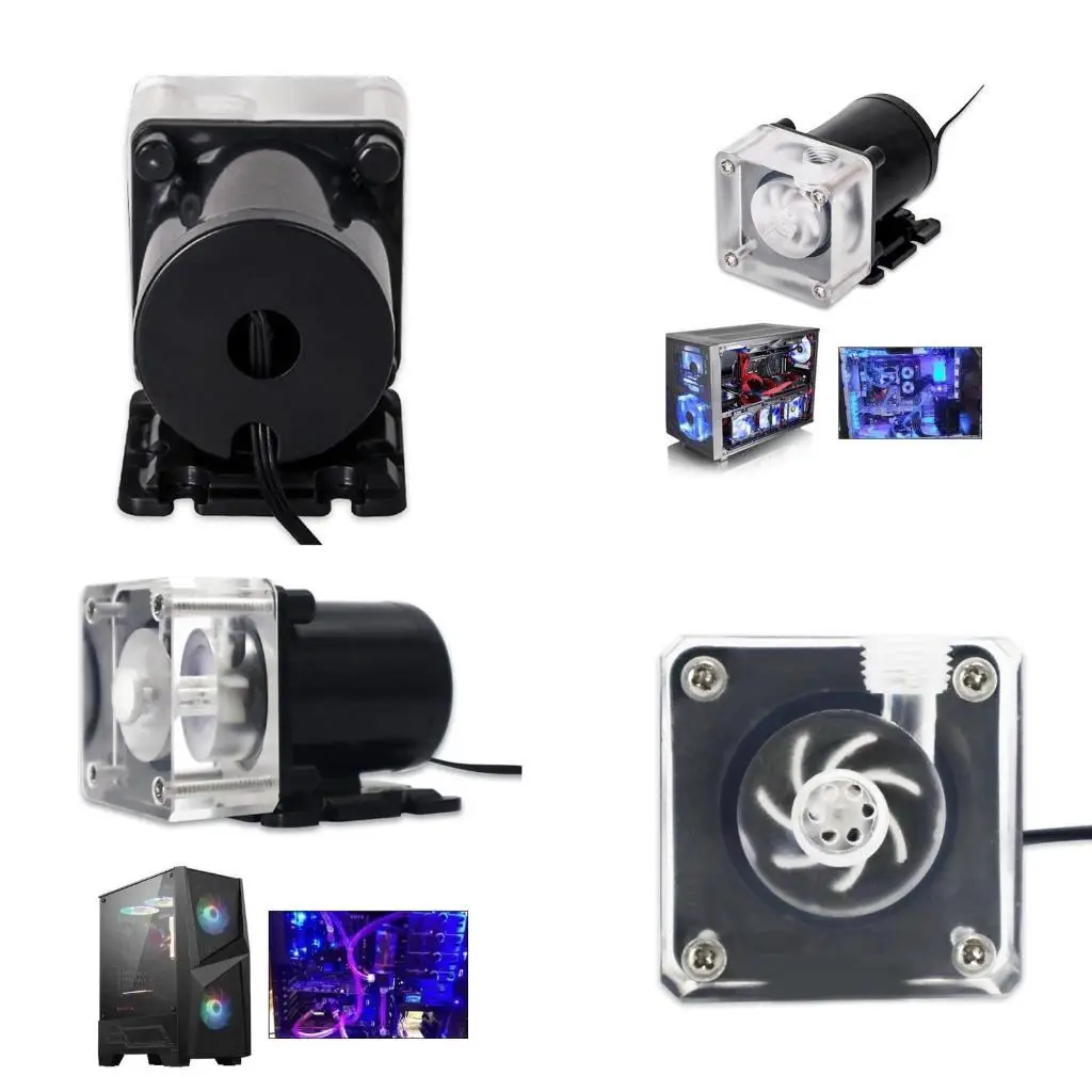 

652F DM600 Mini Water Computer Cooling System CPU Water Efficient and Quiet DIY Projects 600L/H