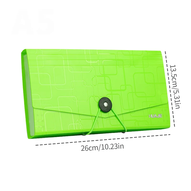 HUAJIE Receipt Invoice Organizer Folder, Multi-Layer Accordion File Bag with Labels, Small Bill Storage Binder for Office Home