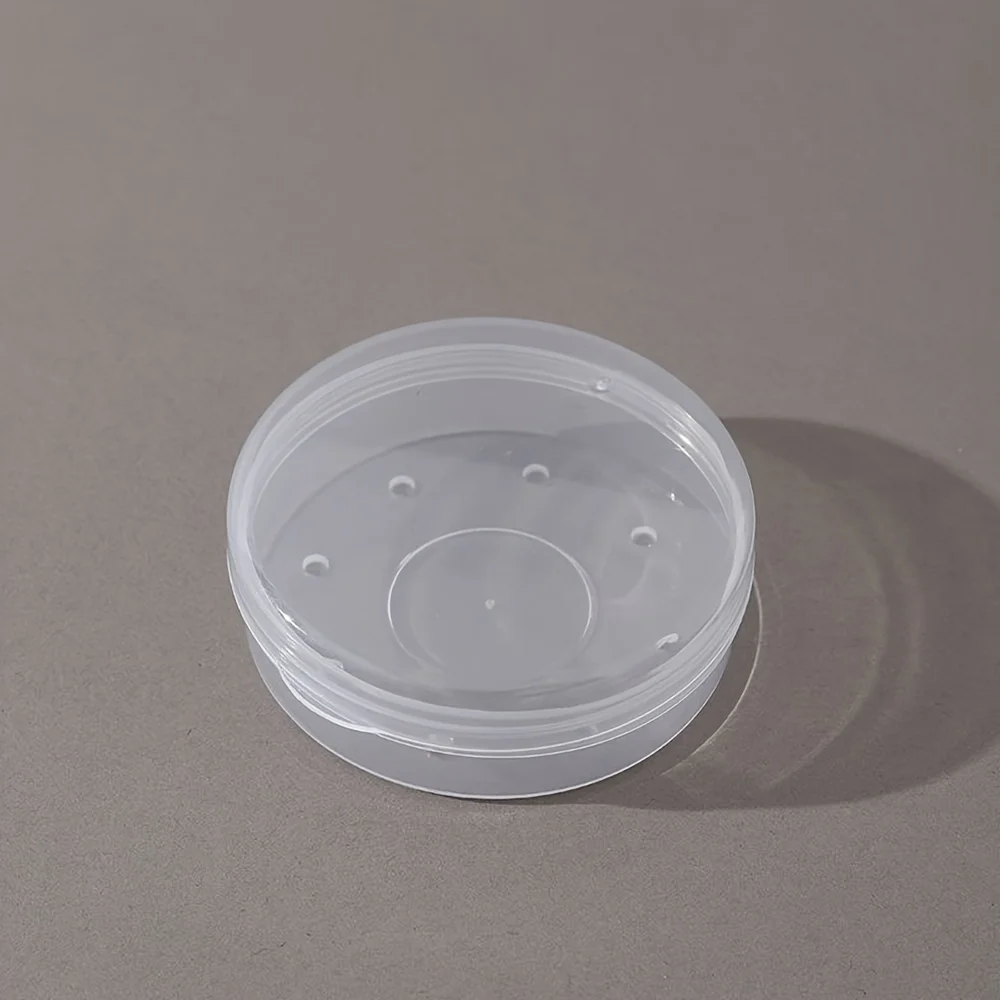 5 Stück atmungsaktive Kosmetik-Puff-Hüllen aus Kunststoff, geruchsneutraler Airflow-Puff-Halter mit perforiertem Sieb – Detail 2