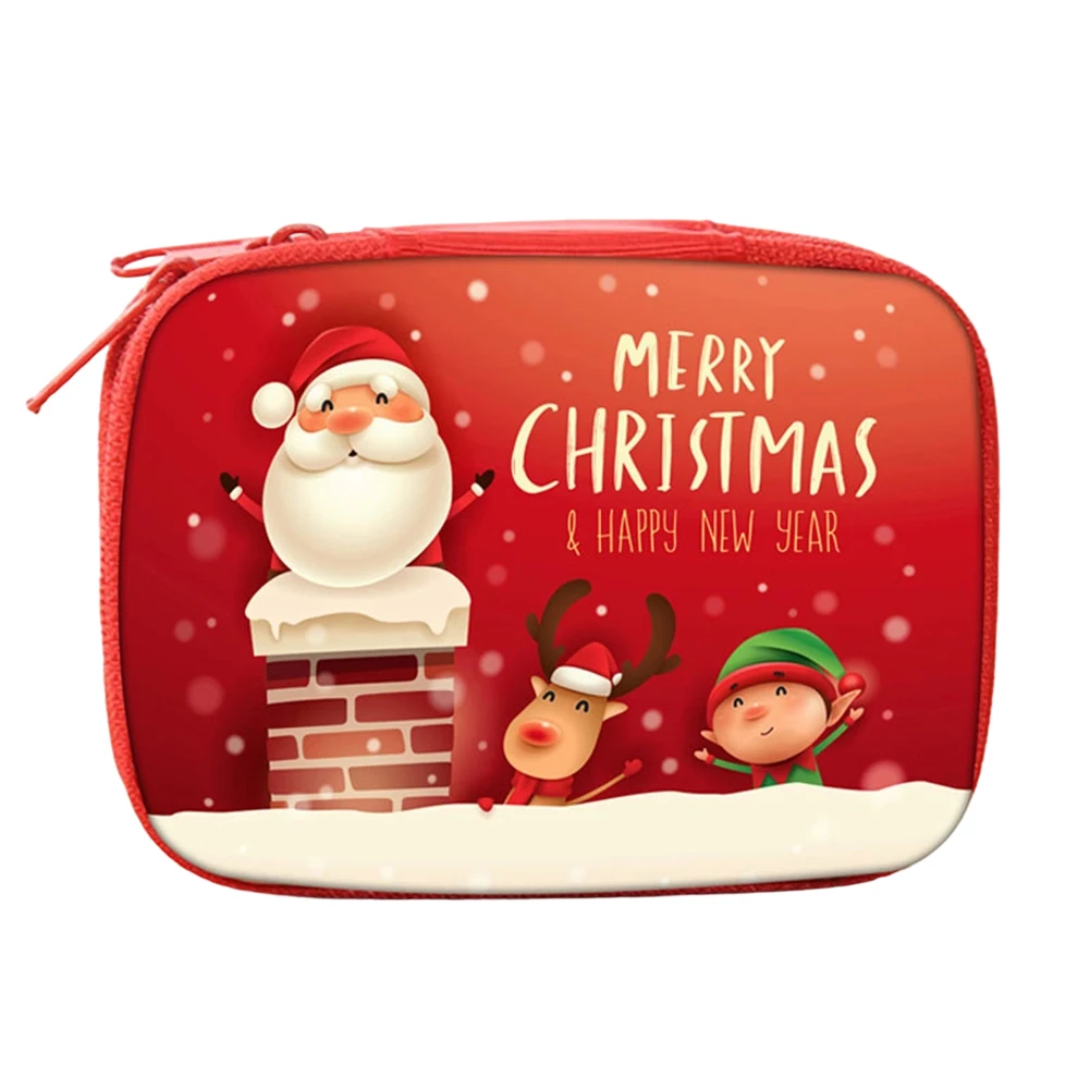 

Compact Tinplate Purse with Holiday Ornament Pendant and Secure Zipper Practical for Storing Small Items and Loose
