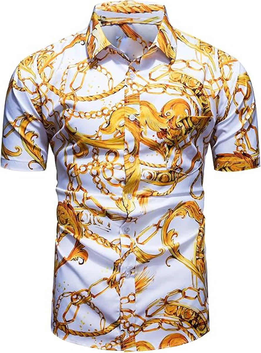 الرجال جديد الاستوائية قصيرة الأكمام بحر ثلاثية الأبعاد قميص مطبوع الشارع عادية المنزل حفلة تنفس التلبيب زر قميص هاواي صيفي الرجال #3