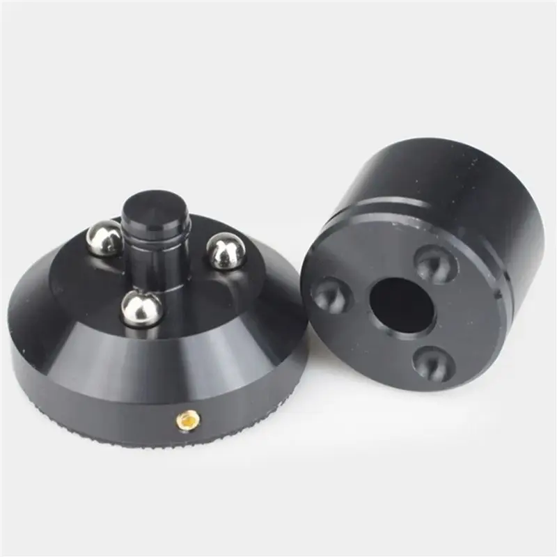 A36T-12X حامل عزل مكبر الصوت من سبائك الرصاص قابل للتعديل وسادة صينية كروية للقدم حامل مكبر صوت عزل قدم سبايك أسود