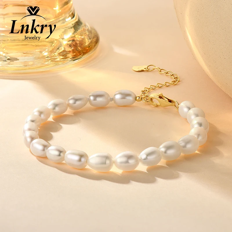 

Браслет Lnkry Nature с пресноводным жемчугом, оригинальные браслеты-цепочки из серебра 925 пробы для женщин, 2025 элегантные ювелирные изделия