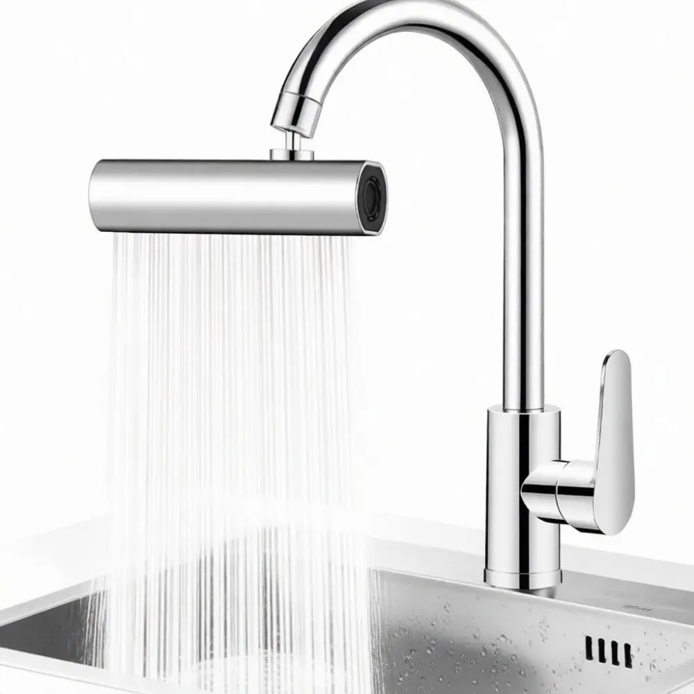 Universal Kitchen Sink Faucet Extender 360 Rotating Aerator Waterfall Booster Anti Splash Sprayer Head Home Water Tap Tool