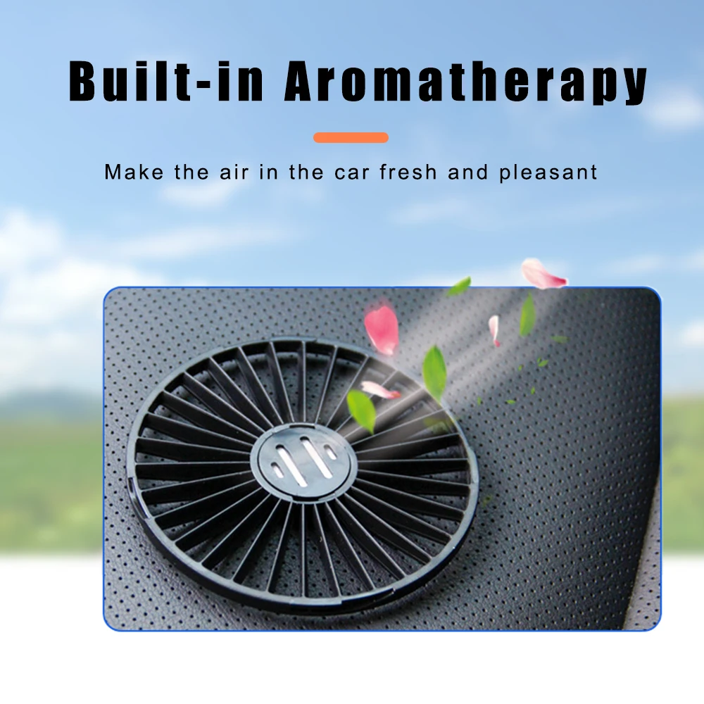 ABS Plastic Dual Head On The Dashboard Multi-Angle Summer Cooling Fans USB Powered Car Fan Rotatable Three Speeds